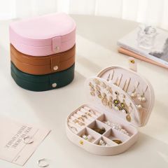Wholesale Personalized Logo Portable PU Leather Velvet Travel Jewelry Box Storage Case for Gifts - Shantou Kaicheng Craft Co., Ltd.
