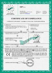 CERTIFICATE of COMPLIANCE certificate of Tianjin Toyo Lifting Machine Manufacture Co., Ltd – certificate photo, supplier certificates section