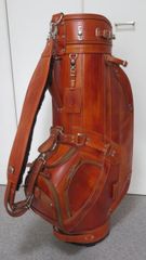 Maruman Majesty Genuine Leather Brown Luxury cart bag golf bag rare japan NEW - Image 2