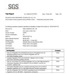 EU2019/1021 certificate from Shanghai Karry Industrial Co., Ltd.