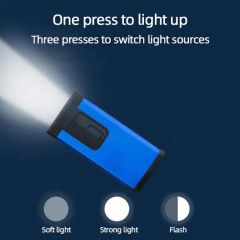 Customized Logo Mini Portable Torch LED Rechargeable Keychain USB Charging for Promotional Carabiners - Image 2