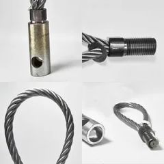 Stainless Steel Wire Rope Threaded Lifting Loop for Precast Construction Elements - Image 4