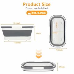 Silicone White Foldable Wash Basin Color White Shape Rectangular Colour Multicolour Design Collapsible I Deal In New - Image 3