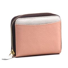 High Quality Popular Pink Color Women Coin Purse Card Holders Zipper Wallet - Image 6