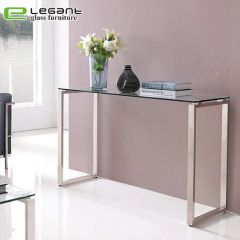 Sandblasting Bent Glass Console Table - Image 6
