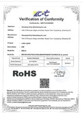 RoHS certificate of letter lights certificate from Zhaoqing dingyi advertising production co. LTD