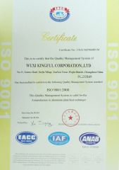 IS09001 certificate from Wuxi Kingful Corporation., Ltd