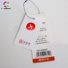Recycled Paper Jeans Hang Tag Type Hang Shape Strip Size 4cm*9cm Material Paper Pattern Printed Model NO. DC-57 Origin - Image 2