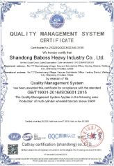 9001 certificate from Shandong New Camel Union International Co., LTD