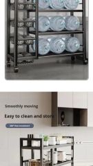 Versatile Rolling Storage Rack with Metal Vegetable Baskets Sets 1-3PCS Origin China Style Modern Trademark SY Material Metal - Image 2