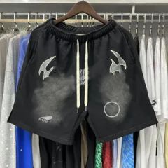 Designer Mens Shorts Letter Graphic Print High Street Vintage Hip Hop Shorts Summer Womens Loose Casual Washed Shorts - Image 4