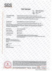 SGS certificate from FOSHAN SANLE BUILDING MATERIALS INDUSTRY CO.,LTD