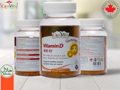 Canvita Vitamin D Halal & Vegan Gummy (400IU), Made in Canada, sugar free, 60/bottle - Image 8