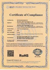Rohs certificate from Whynot Information Technology Co. Ltd