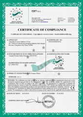 Our certificates certificate from Yangzhou Everest Outdoor Co., Ltd.