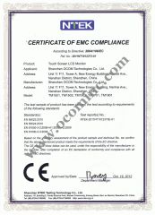 POS Monitor CE Certificate certificate from OCOM Technologies Limited