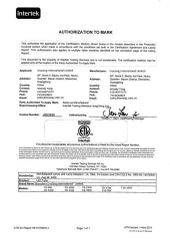 ETL for LED tube certificate from Shenzhen Ouxiang Electronics Co., Ltd.