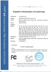 FCC certificate from Shenzhen Hopestar Sci-Tech Co., Ltd.