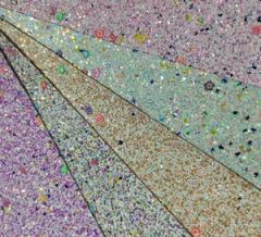 Double Sided Sublimation Reversible Gold Mermaid Printed Sequin Glitter Leather Fabric - Ningbo Sunrise Synthetic Materials Co., Ltd.