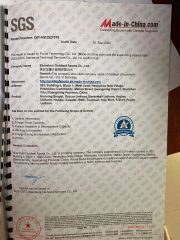 SGS certificate from Goldleaf (Shenzhen) Sports Co., Ltd.