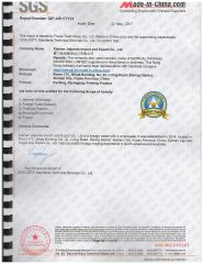 SGS Report certificate from NATRUAL XIAMEN INDUSTRIAL LTD
