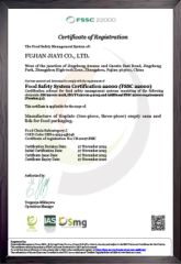 Our certificate certificate from NINGBO TOPPACK CO.,LTD