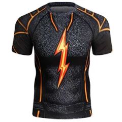Custom Sublimation Designs Rash Guard Polyester Short Sleeve Compression Shirt - Image 3