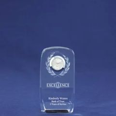 Laurels Crystal Award Clock for Achievements Awards 71041  - Pujiang E-Thing Craft Co., Ltd.