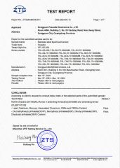ROHS Test Report certificate from Dongguan Fosselle Electronics Co., Ltd