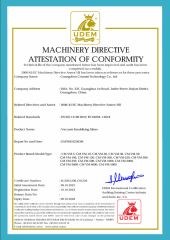 Vacuum Emulsifying Mixer certificate from Guangzhou Cosmati Technology Co., Ltd