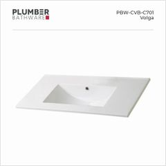 Vanity Basin Volga, Wash Basins Color White Shape Rectangular Model Name/Number PBW CVB C701 Product Brand Plumber - Image 1