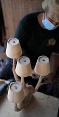 Bamboo Standing Lamp Duri Bond mushroom 2 Lamp & 3 Lamps. Hanging Lamp - Image 3