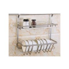 Condiment Storage Rack Double Layer Spice Jars Rack Kitchen Storage Holder Multifunction Kitchen Organizer Storage Shelf Rack - Image 1