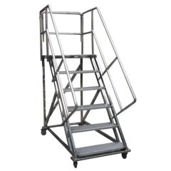 Aluminium Step Mobile Ladders for Sale Height 1.8m Origin China Usage Outdoor Certificate TUV Main Tube 51*2mm Material Aluminum - Image 1