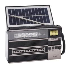 Portable Bluetooth Speaker Rechargeable FM Radio LED Torch USB with Solar Panel - Image 2