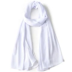Exquisite Fine Custom Laides White Chiffon Shawl Wraps for Outfits - Image 6