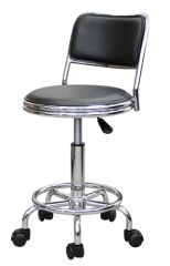 High Stool Brake Wheel Backrest Chair Bar Cashier High Stool Work Pulley Swivel Chair Lab Stool Lift High Chair - Image 2