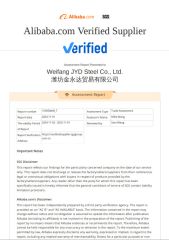 by SGS certificate from Weifang JYD Steel Co., Ltd.