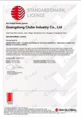 AS/NZS 2053 Certification certificate from Guangdong Ctube Industry Co., Ltd.