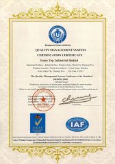 ISO9001:2008 For Plastic Pipe And Fitting certificate from FAME TOP INDUSTRIAL LIMITED