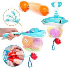Summer Bathroom 4 Water Spray Balls Shower Water Spray Water Play Set Fishing Net Bath Toy - Image 6