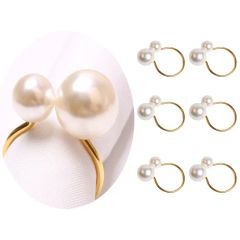 Wedding Party Pearl Design Tableware Napkin Rings - Image 2
