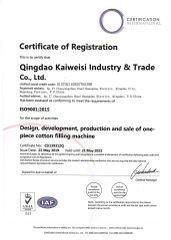 Certificate1 certificate of Qingdao Kaiweisi Industry & Trade Co., Ltd. – certificate photo, supplier certificates section