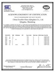 SGCC certificate from China Excellent Glass (Qingdao) Co., Ltd.