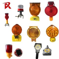 Yellow Solar Flashing LED Beacon Traffic Warning Light - Image 6