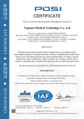 ISO13485 certificate from TOPMOST MEDICAL TECHNOLOGY CO.,LTD.