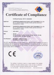 CE -LVD LED LIGHT certificate of Guangzhou MINGXUAN Stage Light Equipment CO.,LTD – certificate photo, supplier certificates section