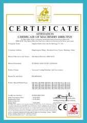CE certificate from Ningbo Danko Vacuum Technology Co., Ltd.