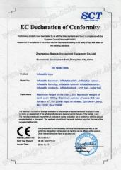 Inflatables CE certificate certificate from Zhengzhou Bigjoys Amusement Equipment Co., Ltd.