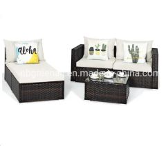 All Weather 5PCS Poolside Outdoor Garden Rattan Wicker Furniture Set Sofa - Image 4